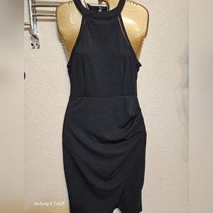 halter black dress